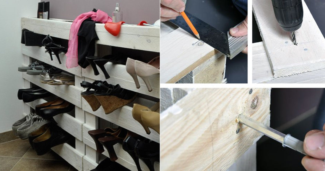 Creative Pallet Recycling: How to Make a Wall-Mounted Shoe Rack