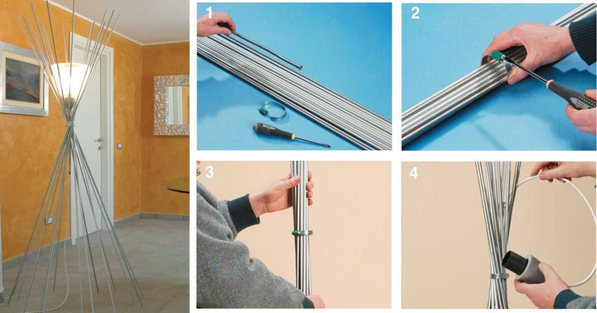 DIY Design Floor Lamp: A Lightweight Aluminum Rod Project