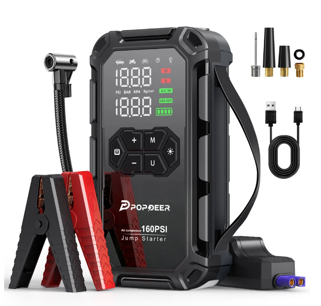 With 6000Amp Peak... You hit "YESTERDAY"... At €44 KIT from EUROPE!!! Watch Live, the ACHASTO... "MONSTER" Jump Starter POPDEER PD-J66... ​​and it puts "everything" in front!!!