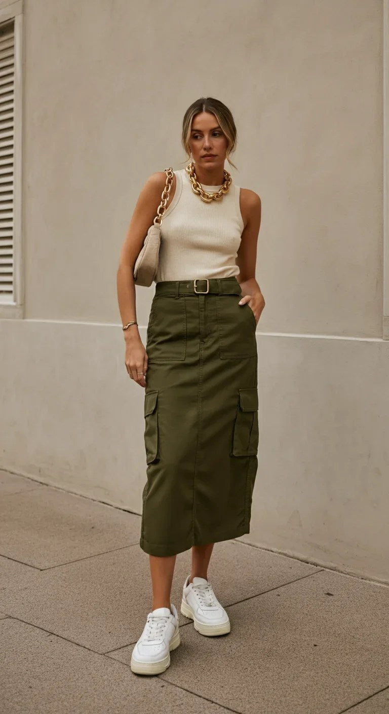15 Cargo Skirt Outfit Ideas for a Functional Trendy Style