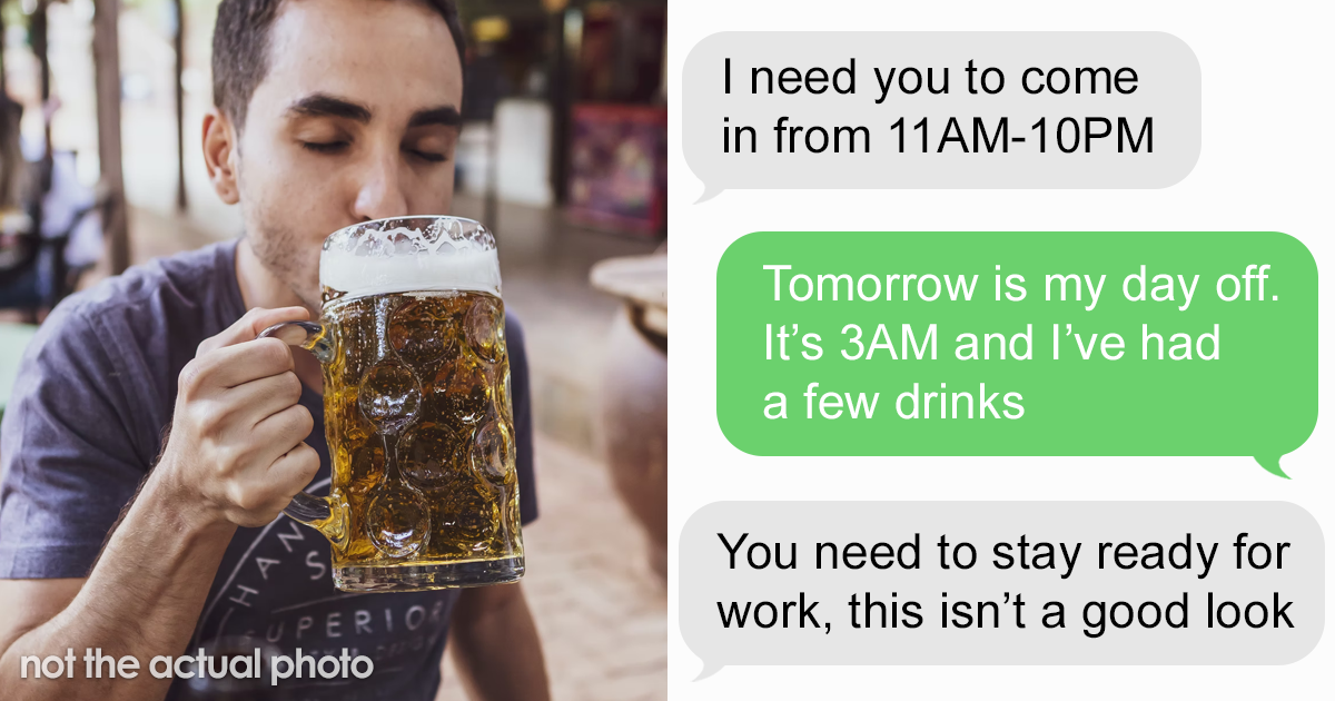 Rude Boss Criticizes Bartender For Drinking On His Day Off, Changes Tone Immediately When He Quits