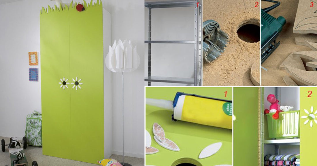 How to Turn a Metal Shelf into a Fun DIY Closet