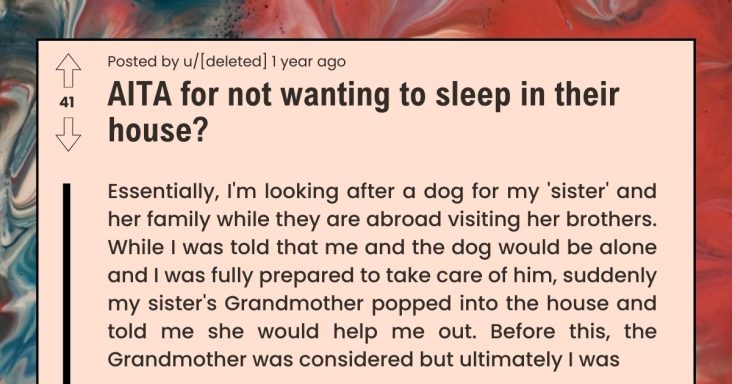 Sister Had To Share A Bed With Their Grandmother To Look After Her Sister’s Dog - grandgoldman.com
