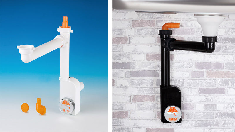 Lira Spazio 1NT Evolution Kitchen Sink Trap: Slim & Smart Storage