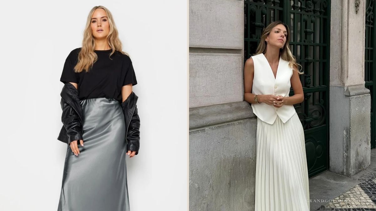 Silk Skirt Outfit Ideas - Grand Goldman