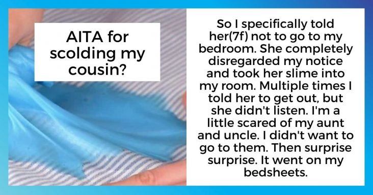 Cousin Scolds 7 Year Old For Ruining Her Bed With Slime