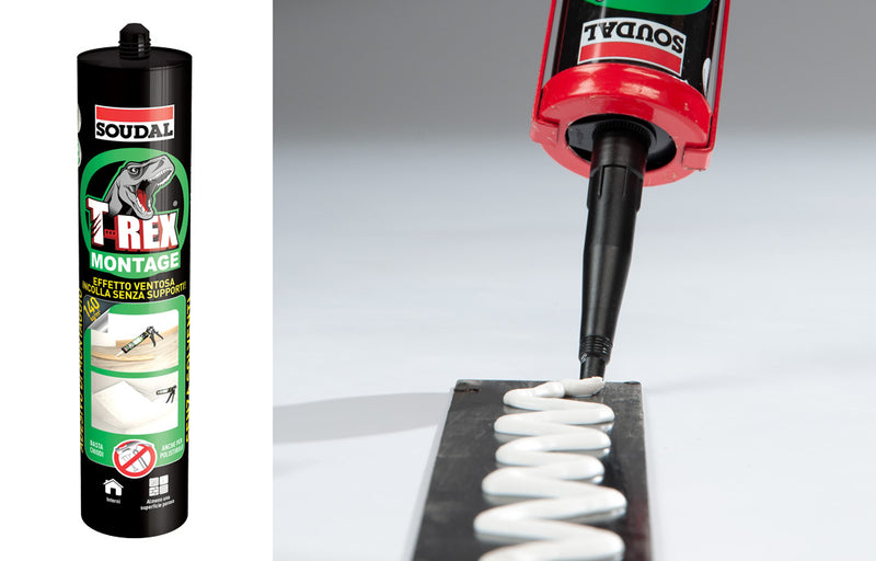 T-Rex Montage by Soudal: A Suction-Cup Tyrannosaurus for DIY