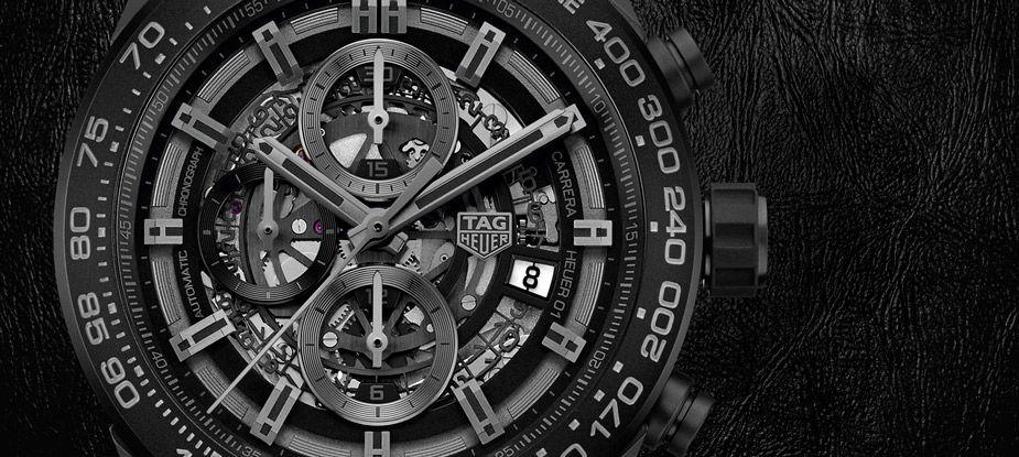 CARRERA HEUER-01 Full Black ceramic, a distinguished and contemporary chronograph - grandgoldman.com