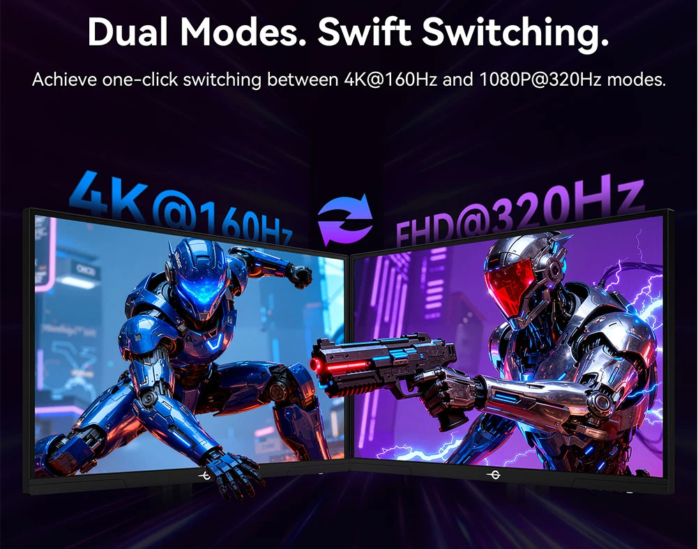 The most "COOL" 4K Gaming monitor that EXISTS... At €250 KIT... 2 in 1!? 4K 160Hz and 1080p 320Hz ALONG WITH MUCH MORE AMAZING
