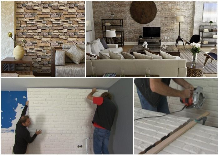 Learn how to cover your wall with decorative bricks - grandgoldman.com