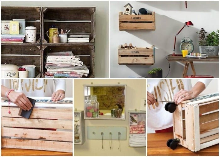 Build a nice shelf with fruit crates! - grandgoldman.com