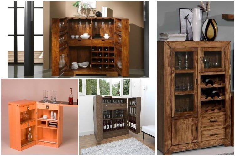 Build an interesting bar cabinet in your home - grandgoldman.com