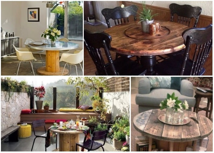 Make original furniture with rolls of cable! - grandgoldman.com