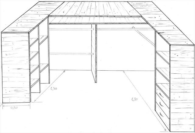 Build your own pallet closet with exact measurements - grandgoldman.com