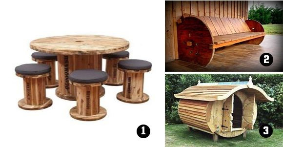 See how you can transform a cable reel into a multifunctional piece of furniture! - grandgoldman.com