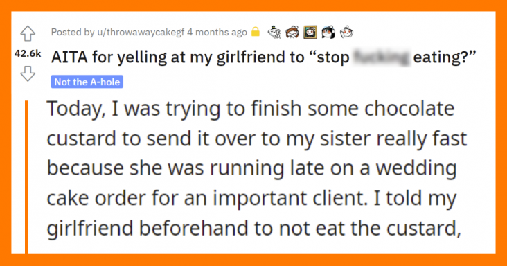 Guy Asks If They Are Wrong For Telling His GF  To Stop Eating