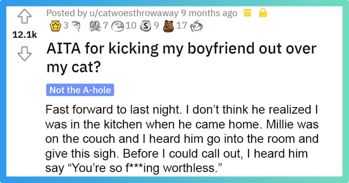 Girl Kicked Her Boyfriend Out Of Her Apartment After Hearing Him Talk Maliciously To Her Cat - grandgoldman.com