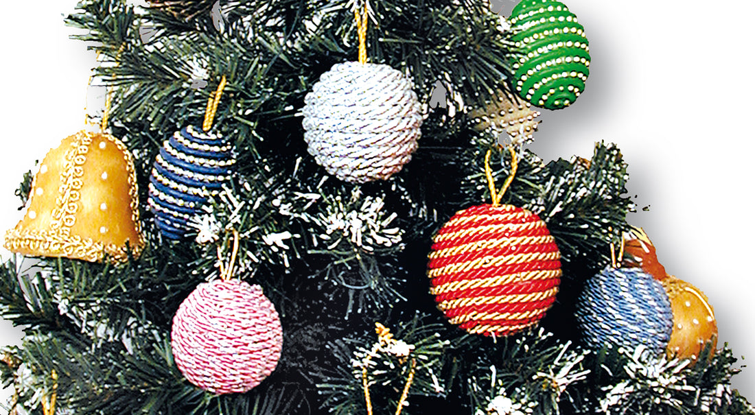 Decorate Polystyrene Balls with Ribbons and Fabric for Christmas