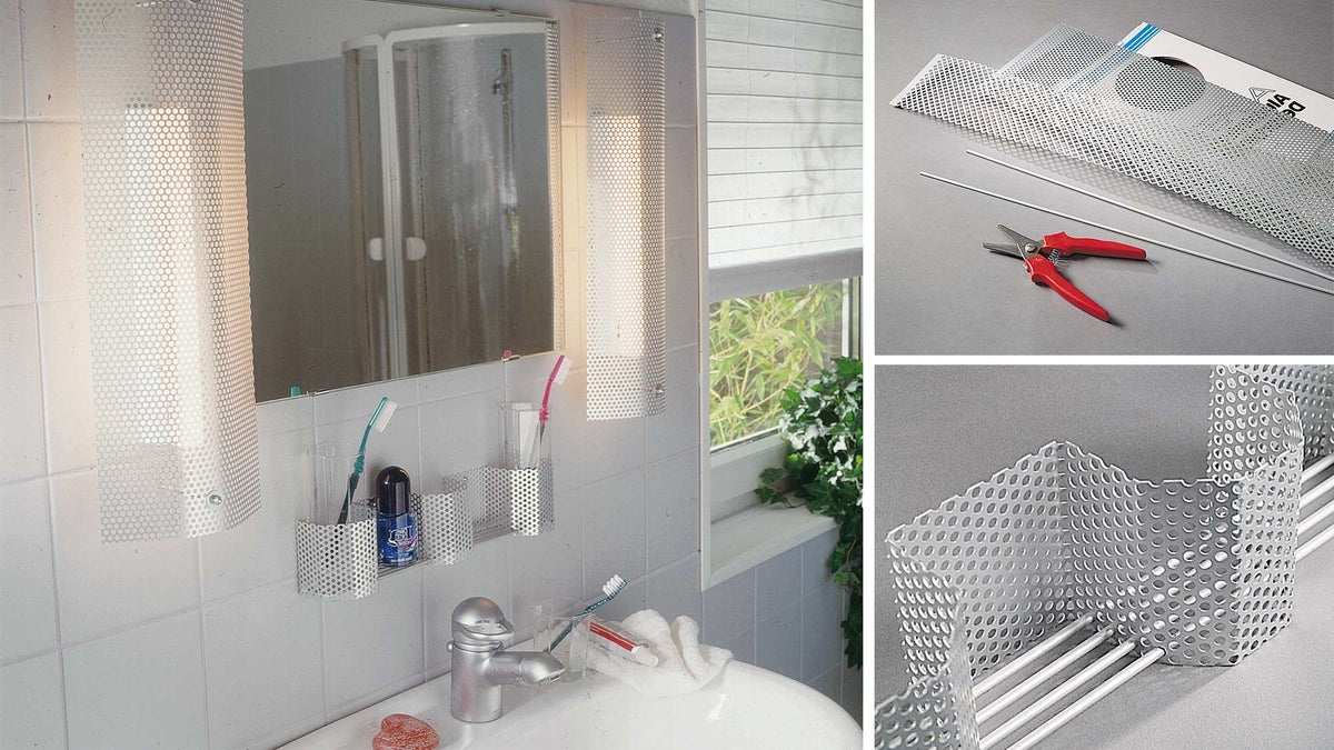 DIY Bathroom Sconces: How to Make Modern Aluminum Lighting & Organizers