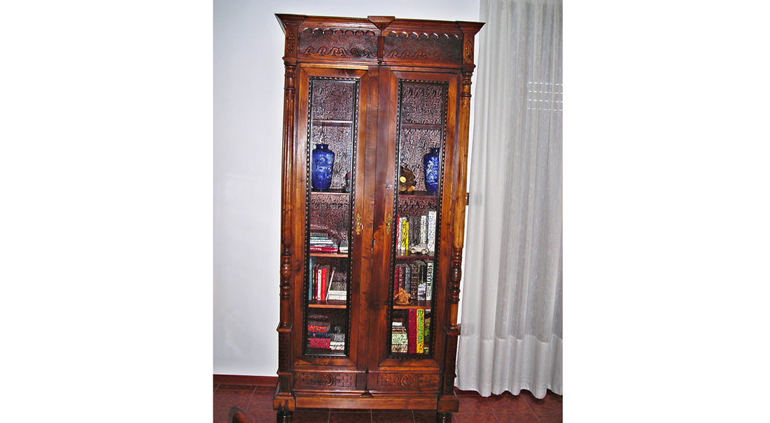 Refurbished Wardrobe Transformed into a Stunning Bookcase