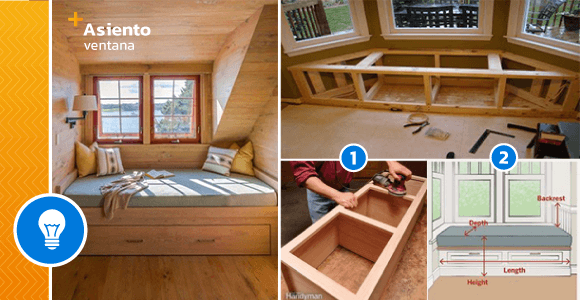 Build your own window seat with shelves and triple your space! - grandgoldman.com