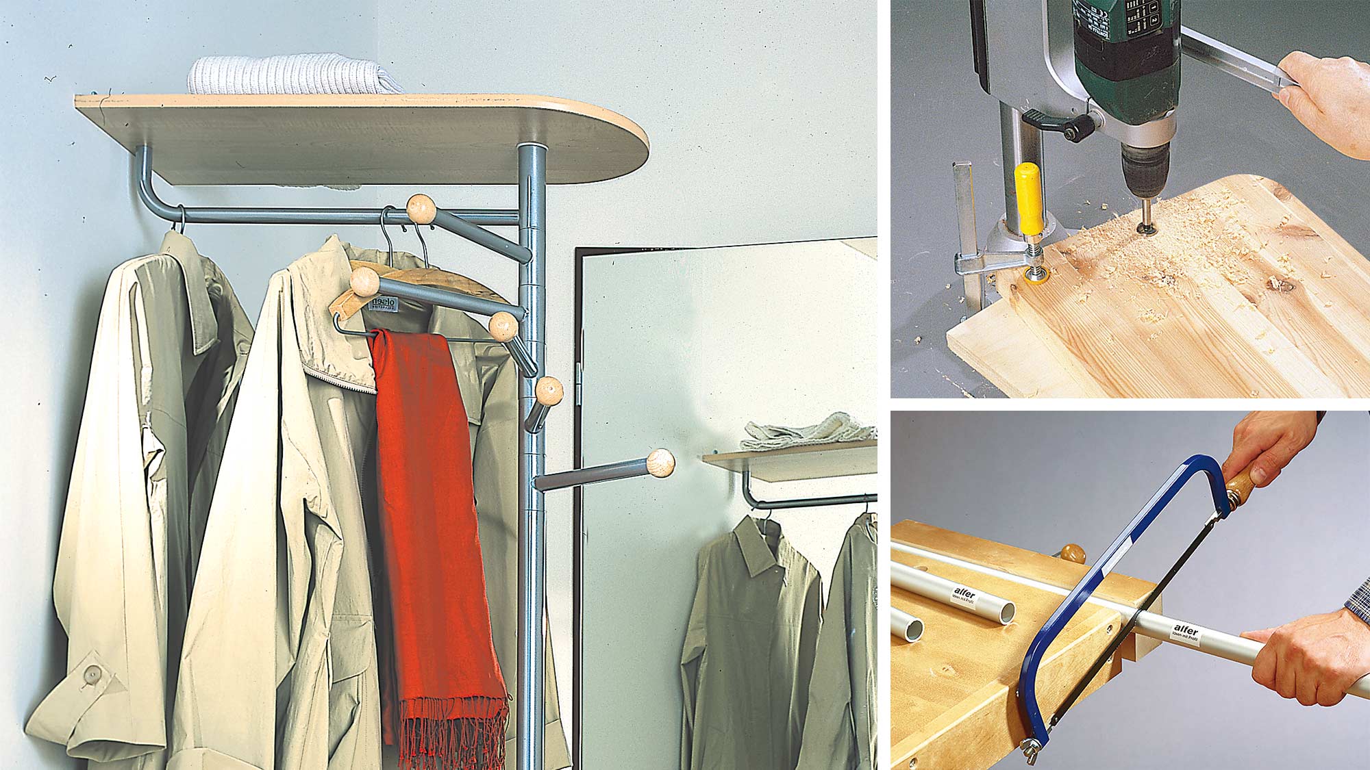 DIY Floor Coat Rack with Rotating Arms | Build & Install Guide