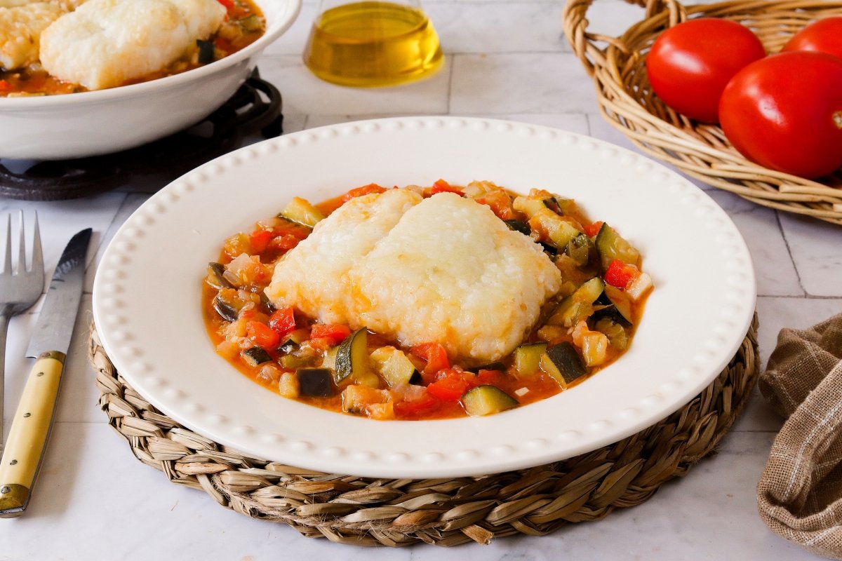 Cod with Samfaina Recipe: Hearty Catalan Vegetable Stew
