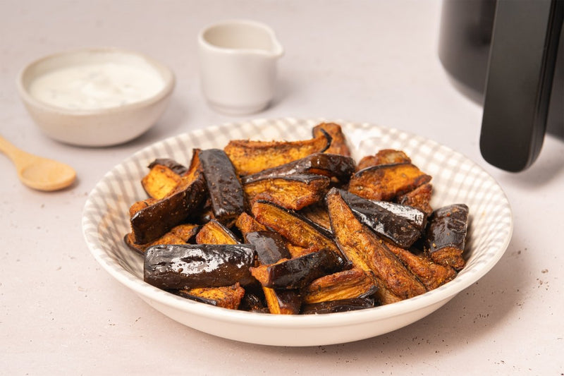 Air Fryer Eggplants Crispy Healthy Side Recipe - grandgoldman.com
