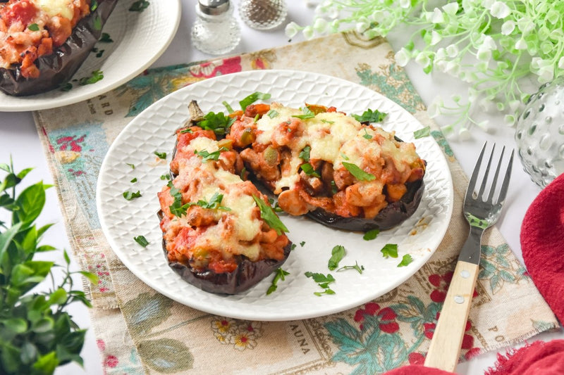 Stuffed Eggplant with Chicken Recipe: Easy Baked Dinner
