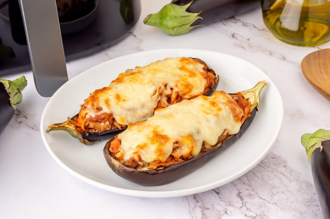 Air Fryer Stuffed Eggplants Recipe: Easy Mediterranean Dinner
