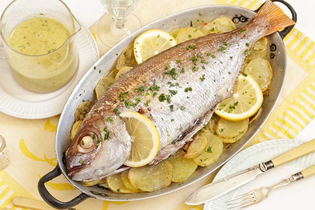 Baked Sea Bream: Spanish Fish on Crispy Potato Bed (58)