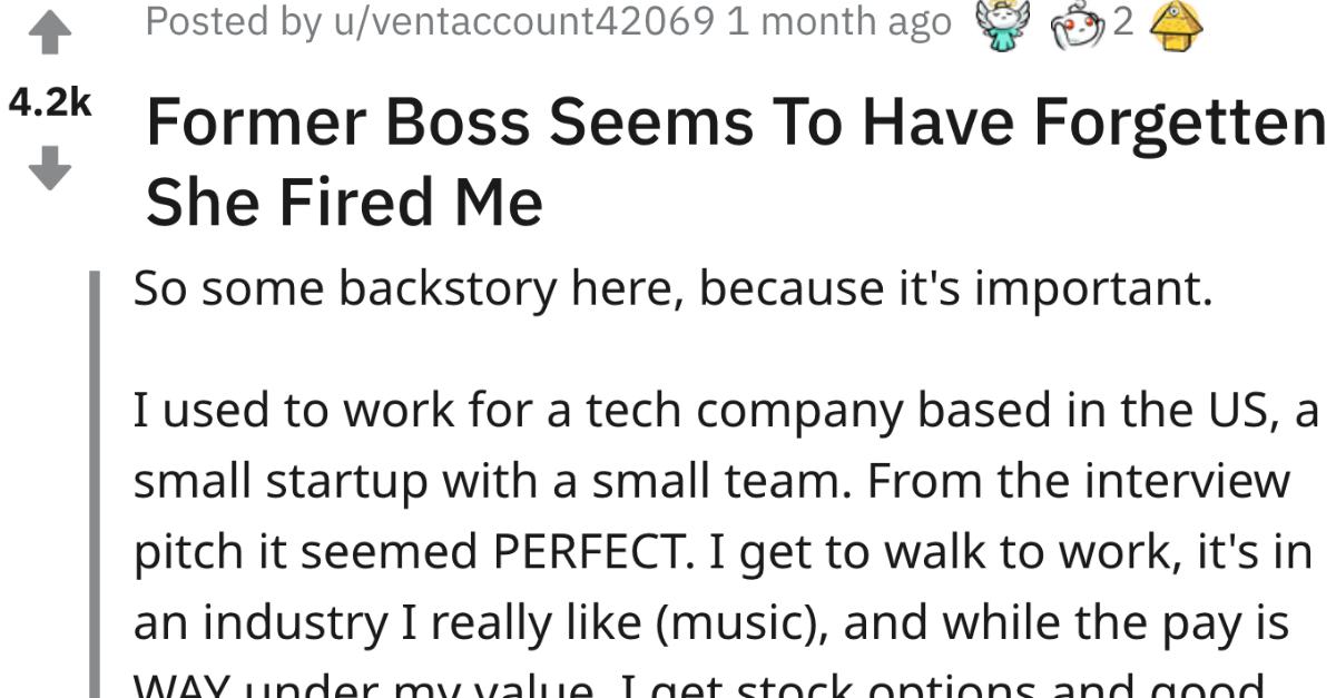 Boss Fires Employee But Still Expects Them To Work For Free