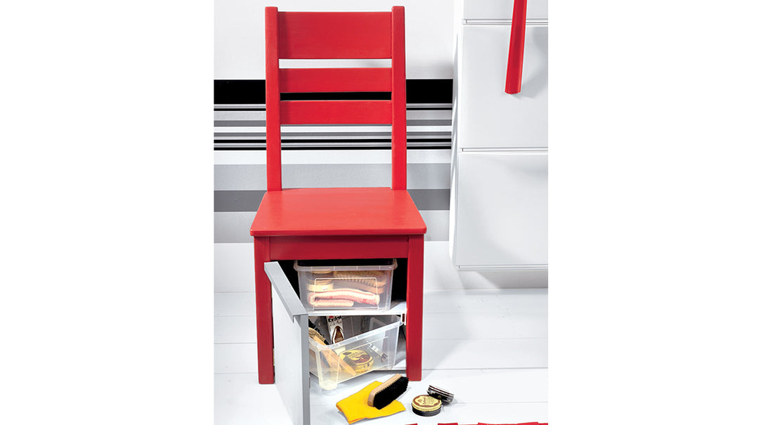 Turn a Chair into a Shoe Cleaning Station | DIY Storage Box