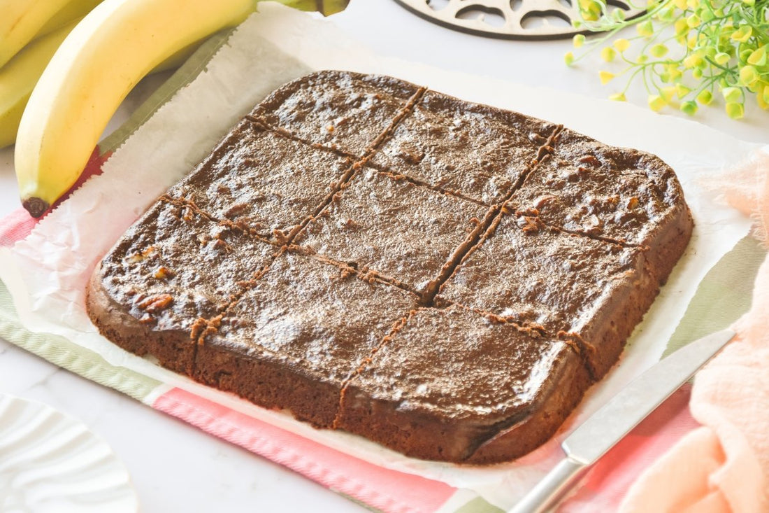 Banana Brownie Fudgy Chocolate Dessert Recipe - grandgoldman.com