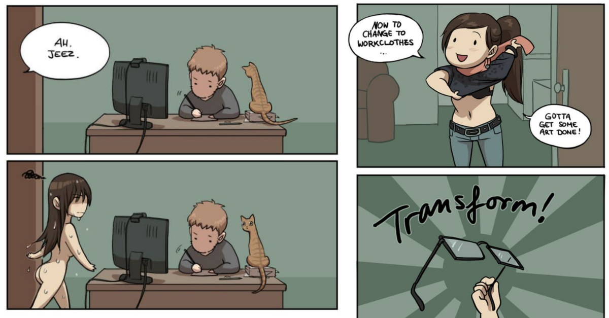 Here’s What Its Like to Live With Her Boyfriend And Cat For This Artist Who Illustrates Her Daily Life In Comics