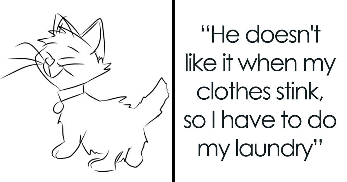 Guy Illustrates How His Adopted Cat Helps Him Fight Depression - grandgoldman.com
