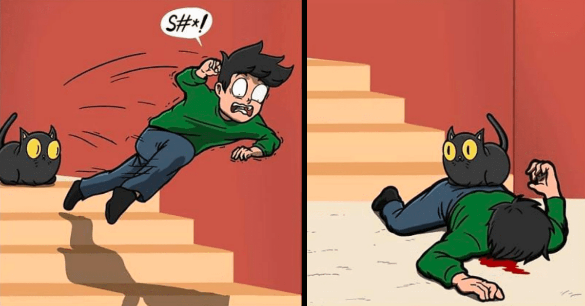 30 Hilarious Comics That Explains What It’s Like To Live With A Cat