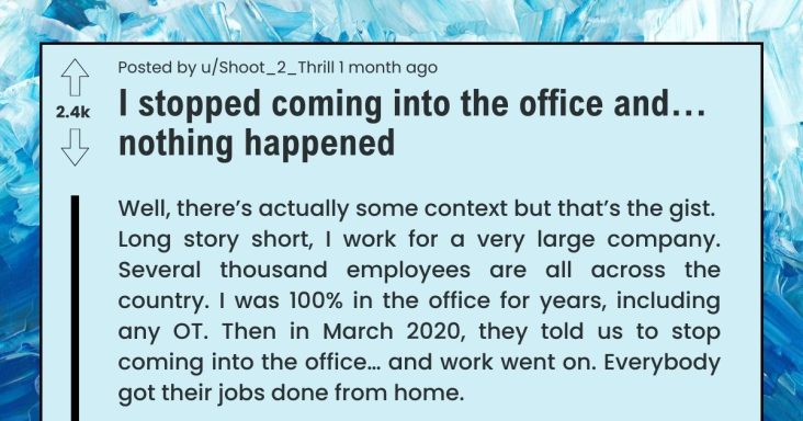 Employee Stops Coming To Work And Nobody Notices And He Kept Working From Home - grandgoldman.com