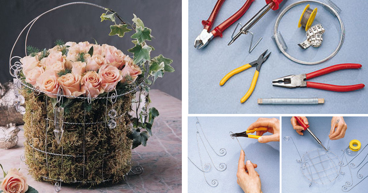 DIY Rose Arrangement in a Wire Basket: Step-by-Step Guide