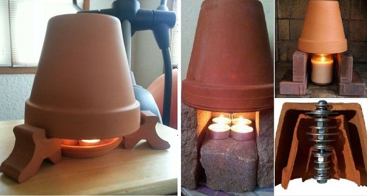 Learn how to make a heater with two pots and candles - grandgoldman.com