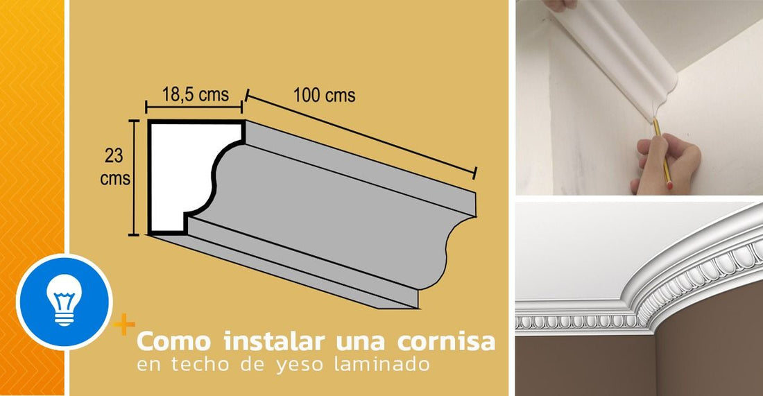 How to install a cornice on a laminated plaster ceiling - grandgoldman.com