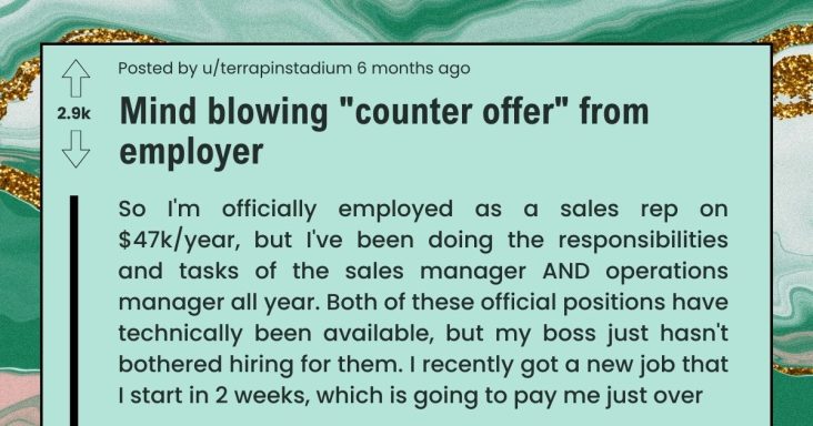 Employee Refuses Insulting Counter-Offer From His Current Manager - grandgoldman.com