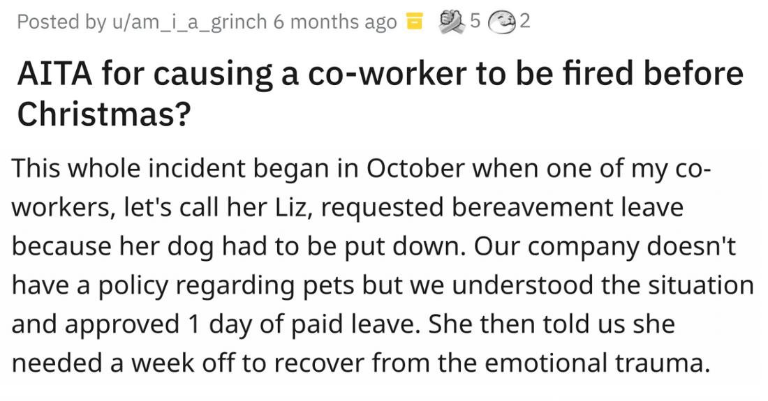 Coworker Makes Insensitive Remarks About Woman Whose Son Has Just Died, Gets Fired