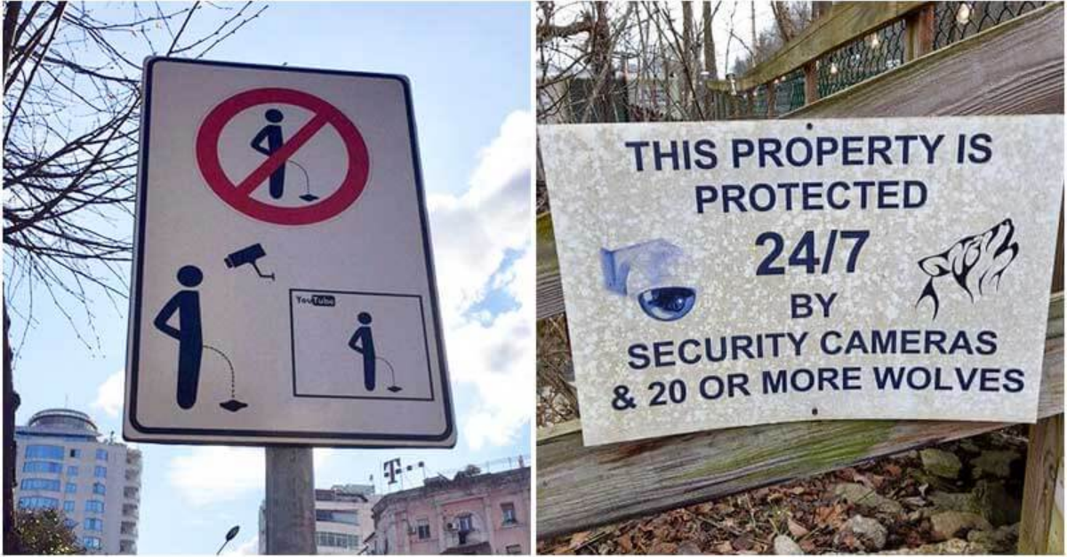 20 Creative Warning Signs That Are Both Abrupt And Hilarious At The Same Time