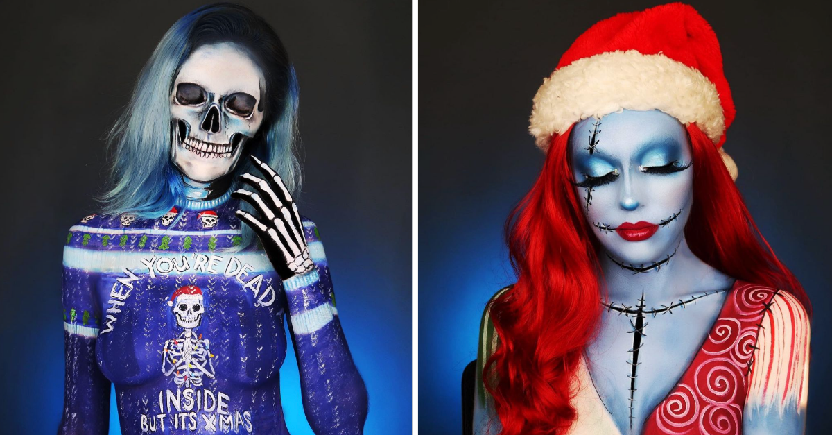 This Makeup Artist Mixed Halloween With Christmas And The Results Are Spooky