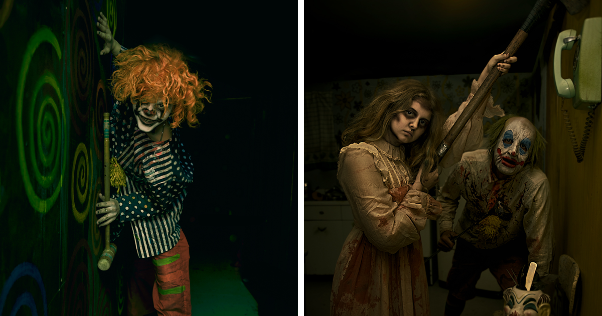 37 Clown Pictures Set In A Haunted House That Will Creep You Out