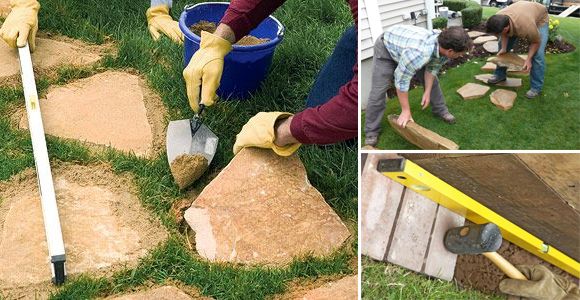 Build an inexpensive stone path for your garden! - grandgoldman.com