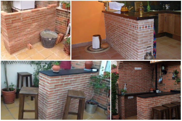 How to make your own rustic brick bar - grandgoldman.com
