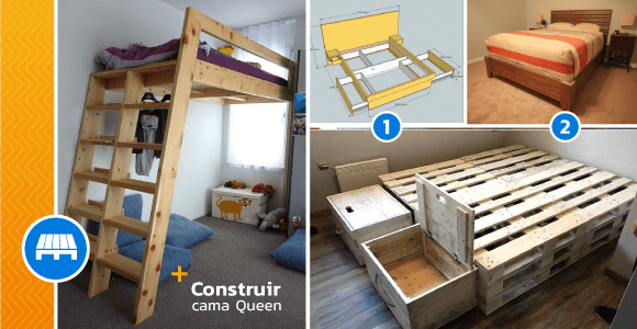 Plans to build Queen wood bed frame - grandgoldman.com