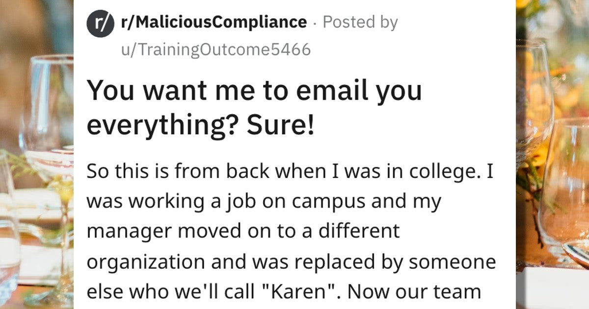 Karen Boss Demands Email Correspondence That She Never Reads, Regrets It Later